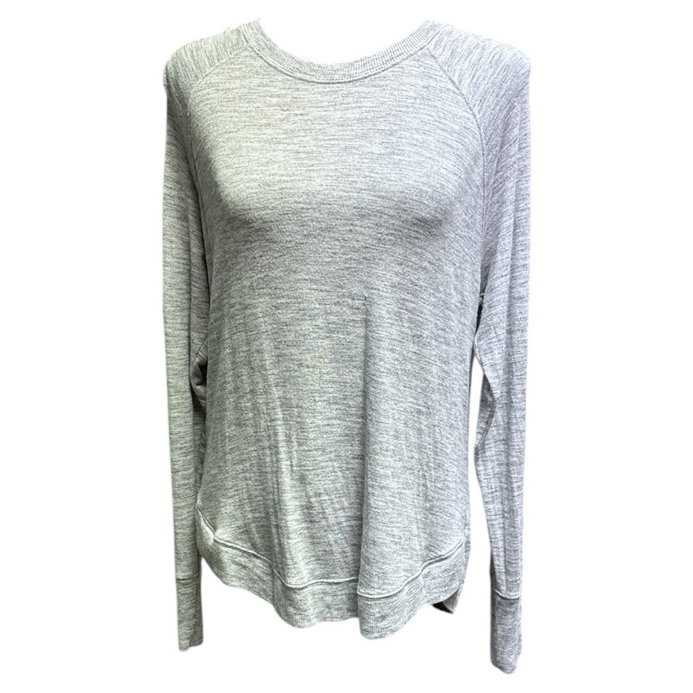 Athleta Long Sleeve Gray Workout Yoga Top Size Medium